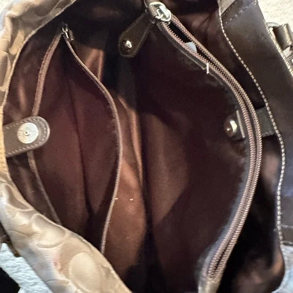 Coach Signature Canvas and Leather Handbag - Picture 7 of 10